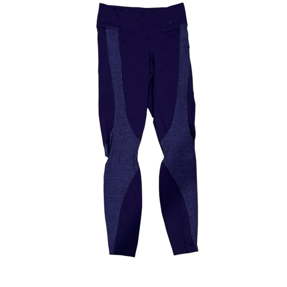 Nike Dual-Tone Dark Purple Workout Leggings S - Picture 1 of 8